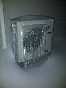 ice buildup on a mini-split unit