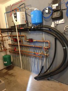 Infloor heat plumbing